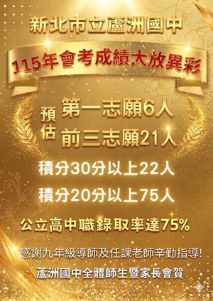 115學年度高中入學用國中教育會考金榜